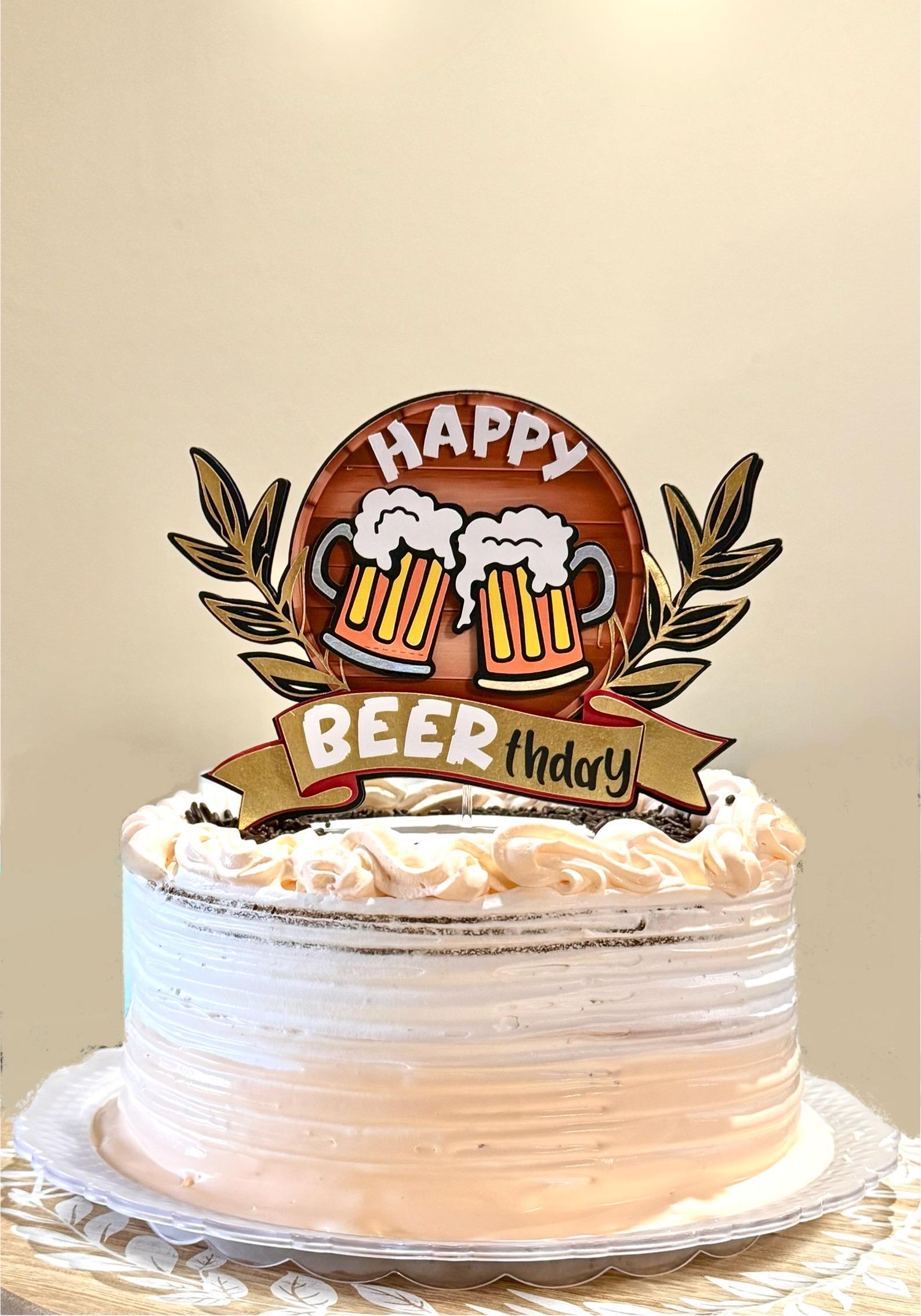 Custom Beer Cake Topper: Dad Birthday Party Decoration - Etsy