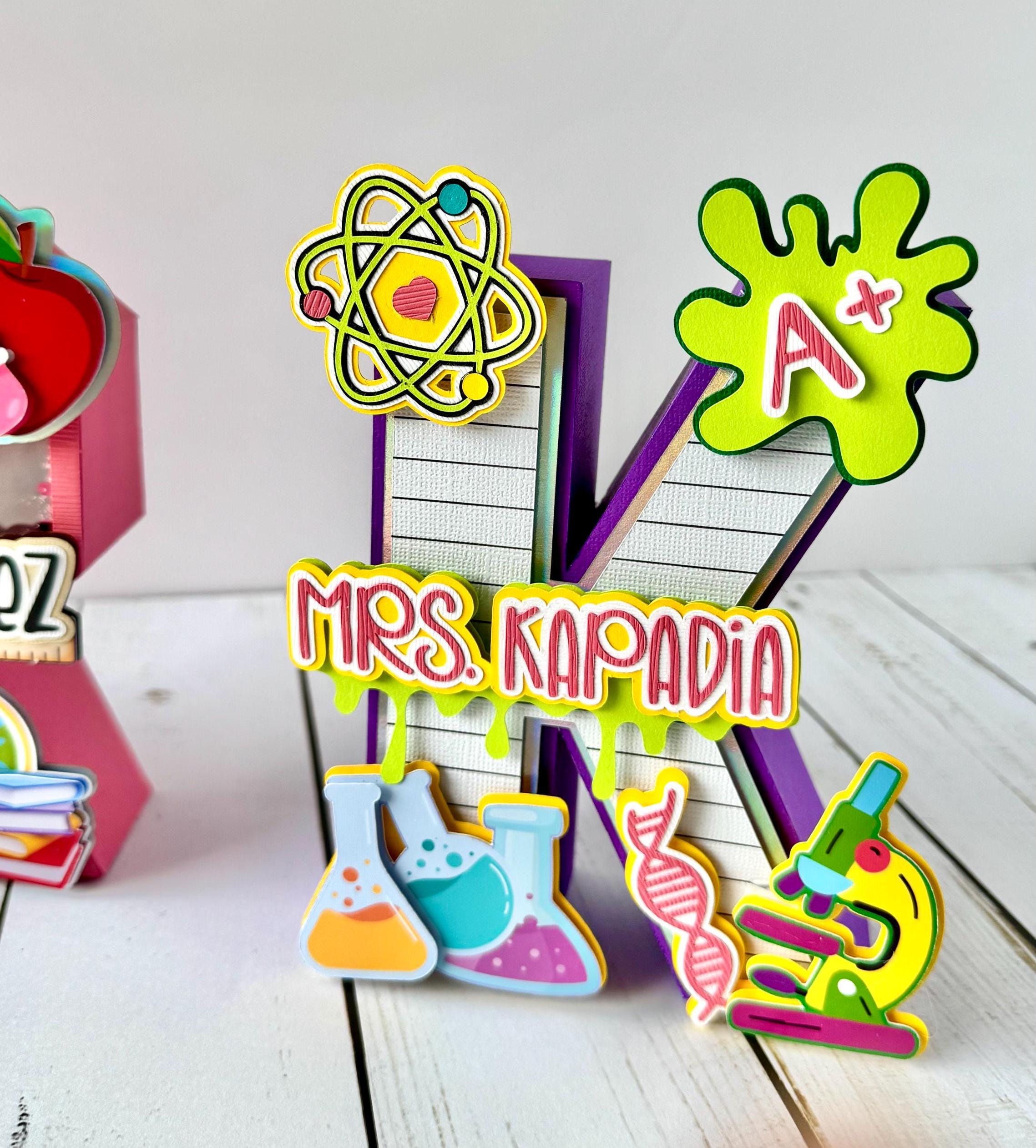 Personalized 3D Teacher Name Sign: Custom Cardstock Classroom Decor - Etsy