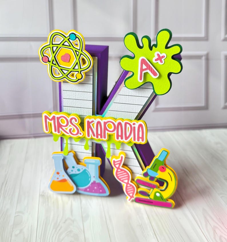 Personalized 3D Teacher Name Sign: Custom Cardstock Classroom Decor - Etsy
