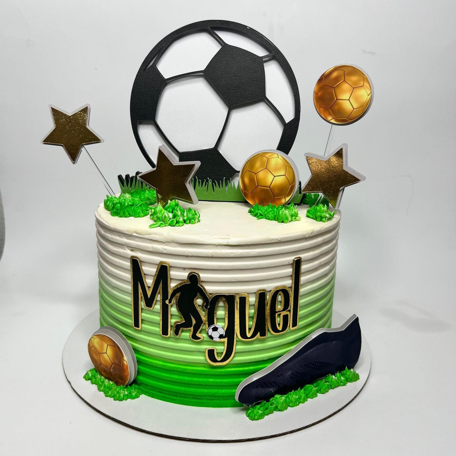 Soccer Cake Topper Happy Birthday Sign Cake YOYMARR