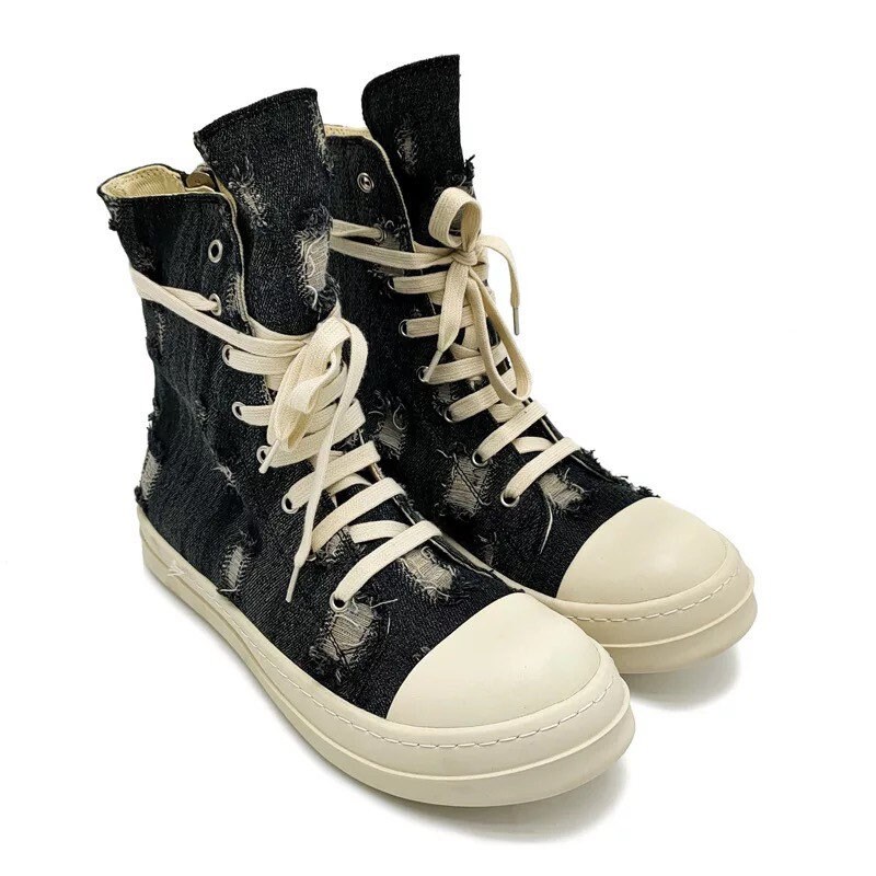 Denim Ripped Rick Owens - Etsy Singapore
