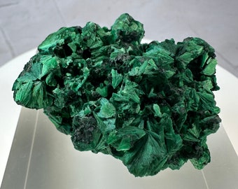 Fibrous Malachite Cluster | Raw Malachite Cluster | Velvet Malachite