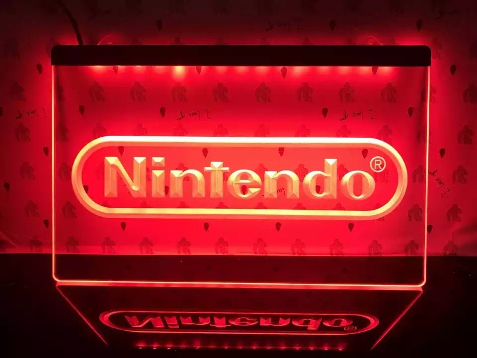 NINTENDO Light Panel Led Neon Sign Gift 30x20cm or 40x30cm