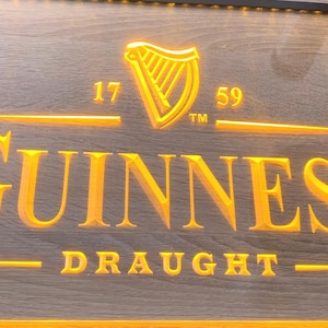 Insegna luminosa al neon a LED GUINNESS, lampada regalo, 30x20cm o 40x30cm, disponibile in 8 colori, lampada, regalo, regalo di Natale, Natale.