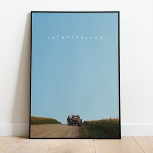 Interstellar Minimalist Poster | Cornfield Chase, Movie Print, Movie Wall Art