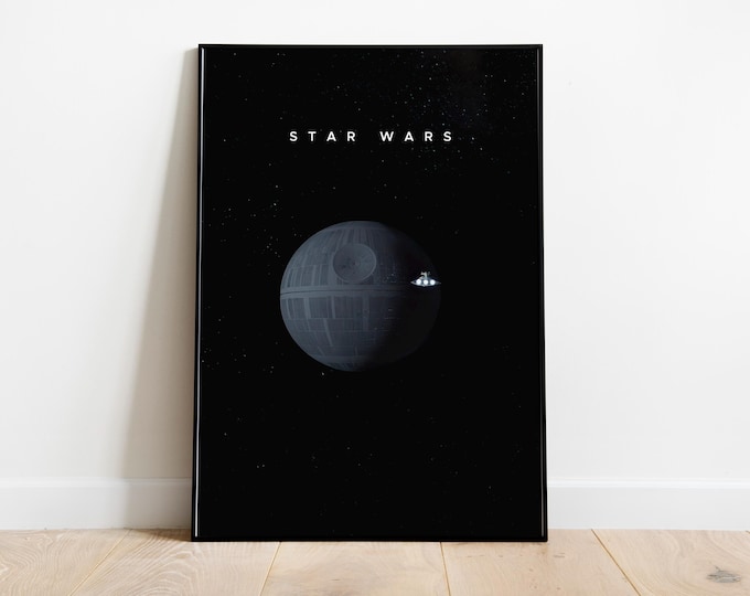 Minimalist Death Star Poster | Star Wars Movie Print