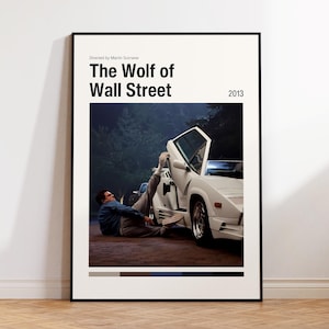 Der Wolf der Wall Street Poster | LEONARDO DiCaprio | Buchen Geschenk | Der Wolf der Wall Street Wandkunst