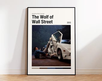 Póster de El lobo de Wall Street / Leonardo DiCaprio / Regalo financiero / Arte mural de El lobo de Wall Street