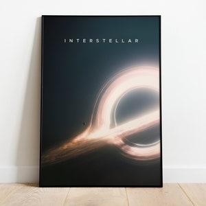 Interstellares minimalistisches Poster | Christopher Nolan | Interstellares Geschenk | Space Art