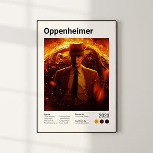 Oppenheimer Poster | Cillian Murphy | Oppenheimer Gift | Oppenheimer Print | J. Robert Oppenheimer | Oppenheimer Wall Art