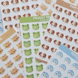 Kitty Mood Tracker Sticker Sheet Cute Kawaii Cat Stationary - Etsy