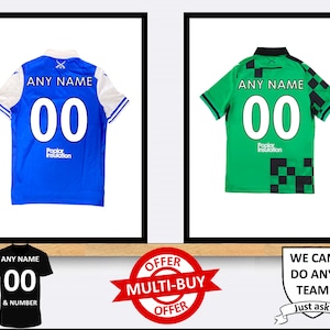 Personalised Bristol Rovers Football Shirt Print Wall Art Poster Custom Home Decor Gift Idea Any Name Number Prints
