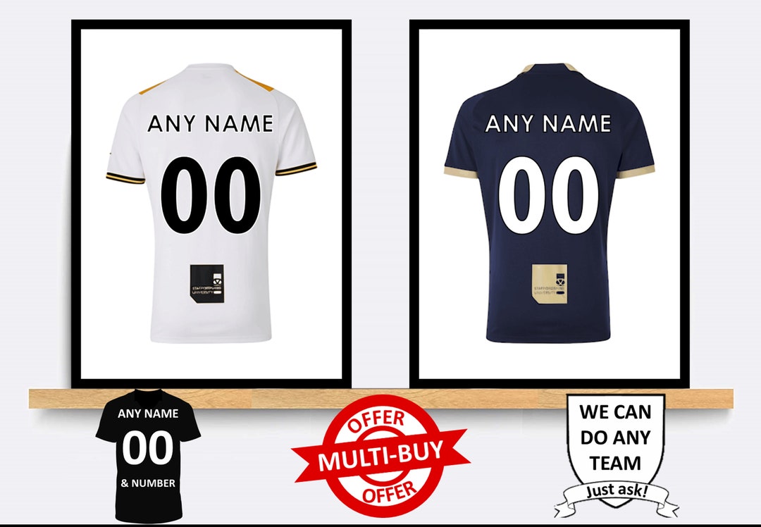 Personalised Port Vale Football Shirt Print Wall Art Poster Etsy UK