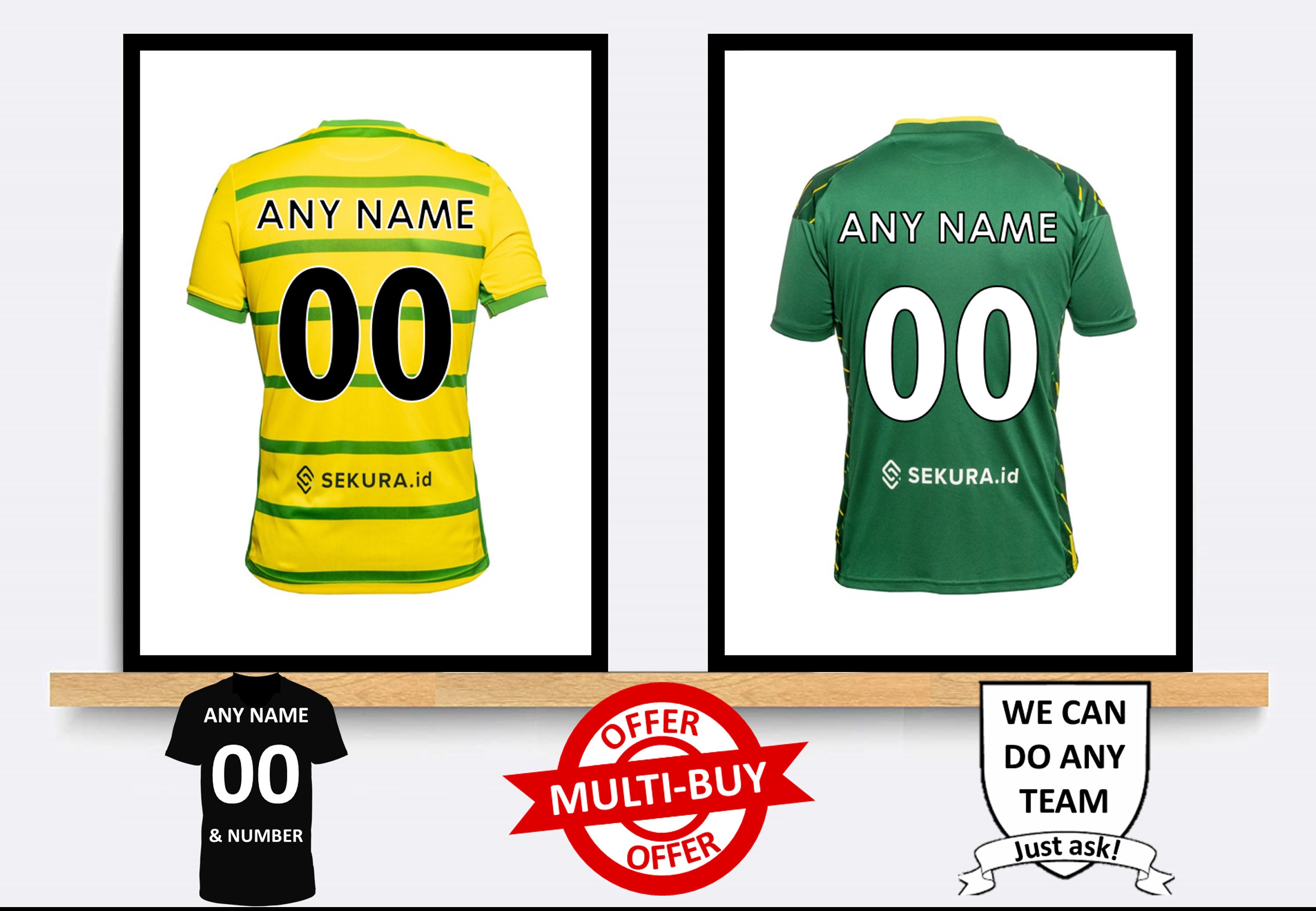 Maillot De Football Norwich City Signé Par L'équipe – Pièce De Collection Authentique