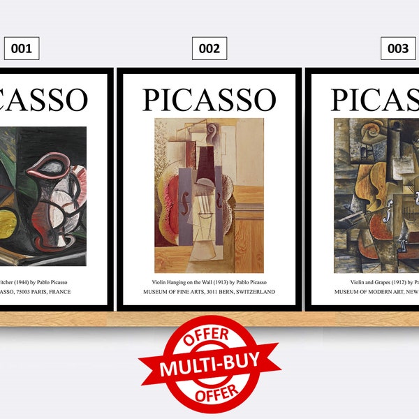 Picasso Print Wall Art Poster Fauvisme Tentoonstelling Prints Art Vintage Home Decor Modern Gift Present Famous Artist Gallery