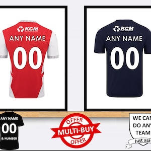 Personalised Rotherham United Football Shirt Print Wall Art Poster Custom Home Decor Gift Idea Any Name Number Prints
