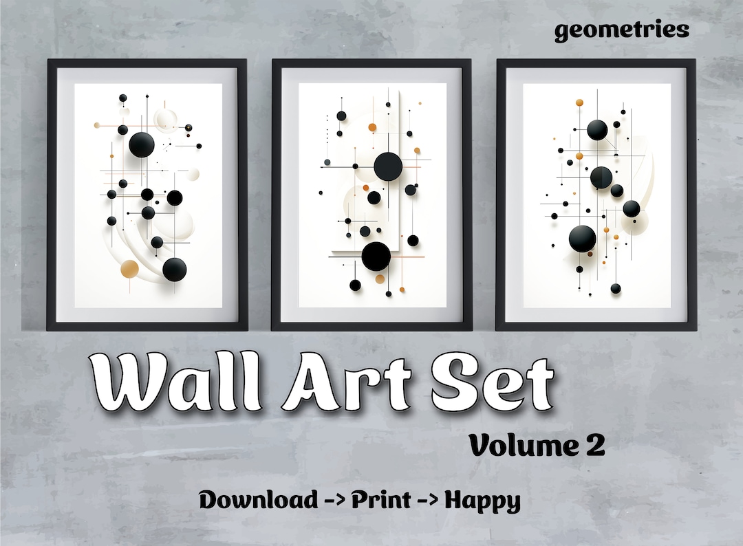 Wall Art Set of 3 Printable Poster Digital Printing - Etsy
