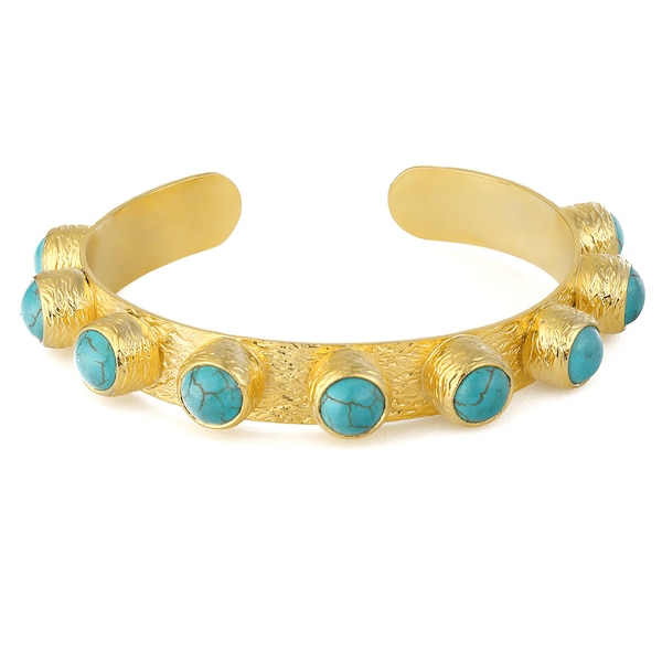 Turquoise Bracelet for Women, Gemstone Bangle, Indian Cuff, Feroza Beads Jewelry, Minimal, Dainty, Blue Pendants, Handmade Bracelets