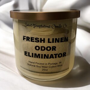 Fresh Linen Odor Eliminator Soy Candle