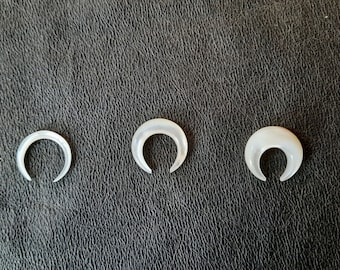 Pincher / Perforación / Septum / Expansor Tallado a Mano en Nácar en 2, 4, 6 mm