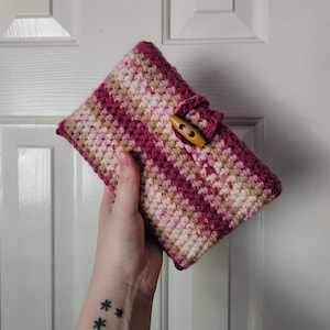 MINI Crochet Book Sleeve for mass market paper backs and small books | handmade book sleeve | crochet book accessories
