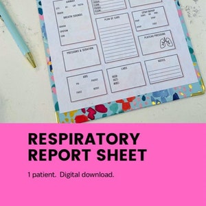 Respiratory Therapy Report Sheet