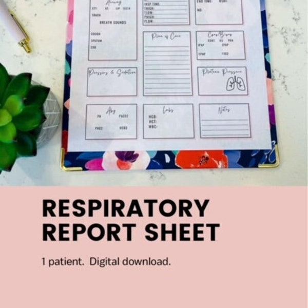 Respiratory Therapy Report Sheet