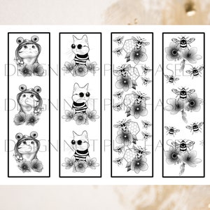 Printable Bookmarks Template Printable Bookmarks Set | Etsy