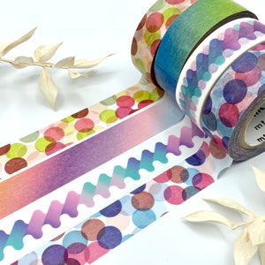 Washi Tape Samples - Set mit 4 Samples von MT - 4x 50cm - Bunte Motive