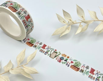 Washi Tape Samples - Aquarell - Garten - Gärtnerei - Gießkannen / Blumen