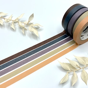 Washi Tape Samples - Unifarben - Neutrale Farben - dünne Tapes von mt