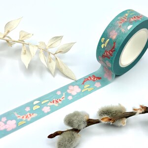 Washi Tape Samples - Japanische Muster - Fische - Koi - Gold  - Rico Design / Paper Poetry