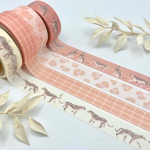 Washi Tape Sample Karten - Leoparden und Muster