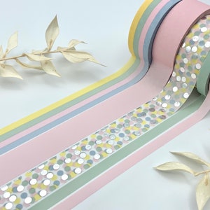 Washi Tape Sample Karten - Pastellfarben - Frühling