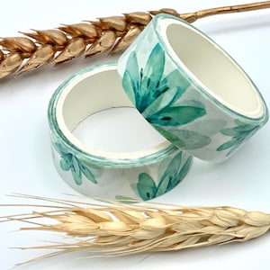 Washi Tape in Aquarelloptik - ganze Rolle 5 Meter - 1,5 cm Breite - Aquarell - Sukkulenten