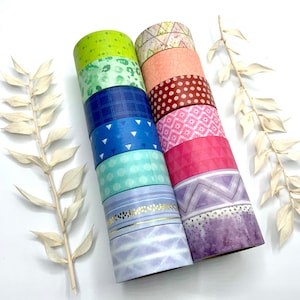 Washi Tape *ganze Rollen* aus Amerika - Pastellfarben - Muster - Aquarelloptik - 2 cm breit