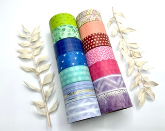 Washi Tape *ganze Rollen* aus Amerika - Pastellfarben - Muster - Aquarelloptik - 2 cm breit