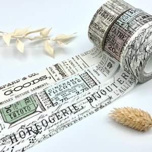 Washi Tape Sample Karten - Vintage - Schrift