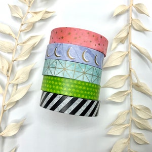 Washi Tape *ganze Rollen* aus Amerika - Pastellfarben - Muster - Aquarelloptik - 1cm breit