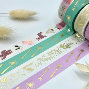 Washi Tape Sample Karten - Weihnachten / Winter Motive - Rico Design / Paper Poetry - Sternschnuppen - Zweige