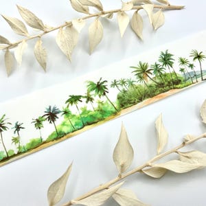Washi Tape Sample auf Trägerpapier - Palmen und Dschungel (B-Ware)