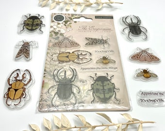 Stempel - Clear Stamp - Craft Consortium - Emporium - Käfer - Insekten - Motten