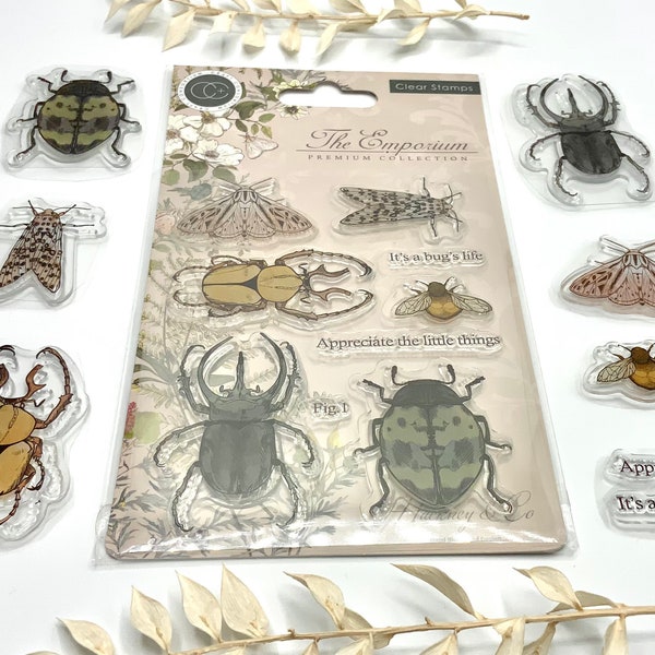 Stempel - Clear Stamp - Craft Consortium - Emporium - Käfer - Insekten - Motten