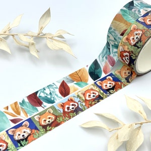 Washi Tape Samples - Roter Panda / Bunte Blätter