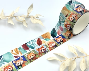 Washi Tape Samples - Roter Panda / Bunte Blätter