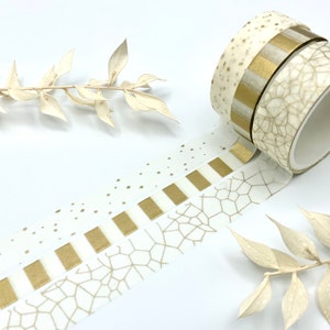 Washi Tape Samples - Set mit 3 Samples von Stampin Up - Zauberwald - 3x 50cm - Goldene Muster
