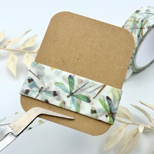 Washi Tape Sample Karten oder einzelne Samples Frühling Libellen / Blumen / Aquarell / Wald Libellen - 1 Meter