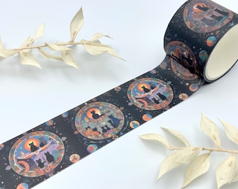 Washi Tape Samples - Katzen / Schwarze Katzen / Witchy / Fantasy