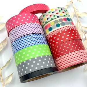 Washi Tapes von Folia - Punkte - 10 Meter pro Rolle