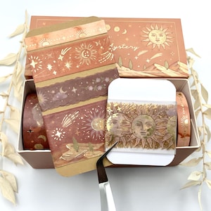 Washi Tape Samples - Notebook Therapy - Sunlit Mystery - Sonne - Goldene Details